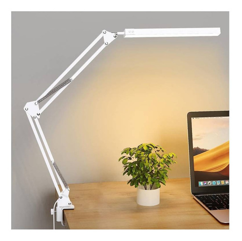 Lámpara Brazo  Flexible Led Dimeable Escritorio + Base Clip