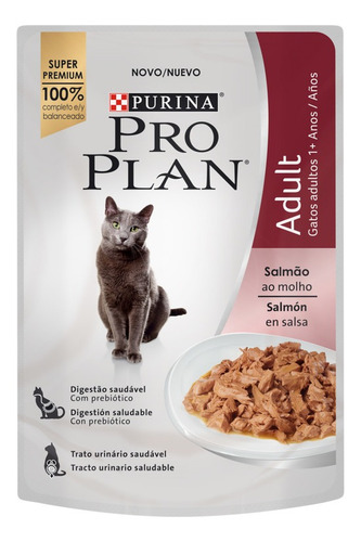 Alimento Húmedo Pro Plan Gatos Adultos Salmon 85 Gr