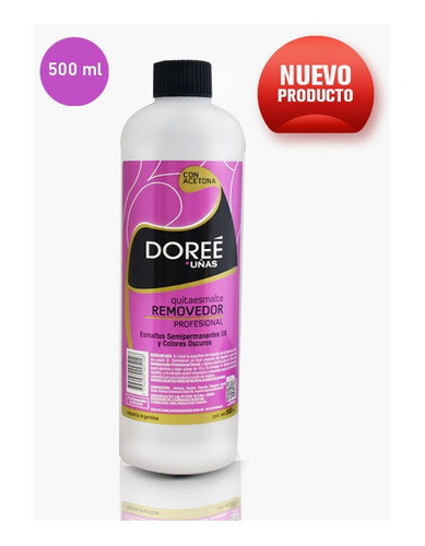 Quitaesmalte Removedor Profesional Doreé X 500 Ml 