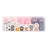 Set 6 Corrector En Cinta Pata De Gato Kawaii