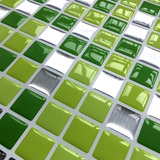 Mosaico Adhesivo 3d Premium Cuadros Verde