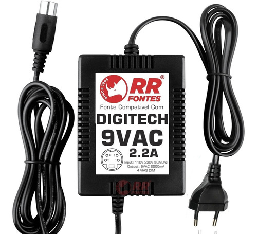 Fonte Ac 9v 2.2a Para Pedaleira Digitech Rp10