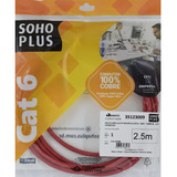 Patch Cord U/utp Furukawa Sohoplus Cat6 Cmx 2.5m Vermelho