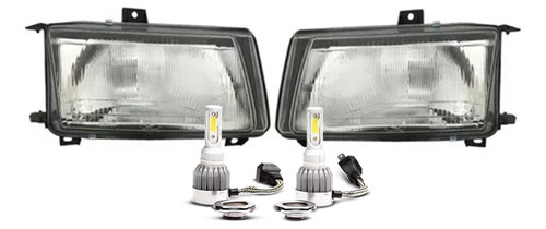 Juego Faro Delantero Vw Polo Classic 1998 1999 + Cree Led