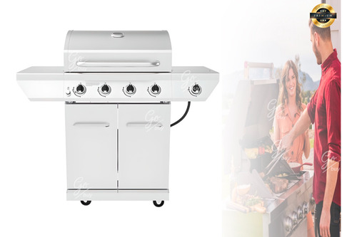 Asador A Gas Nexgrill 4 Quemadores+ Quemador Lateral Parilla