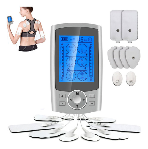 Electroestimulador Tens Ems Estimulador Muscular Recargable