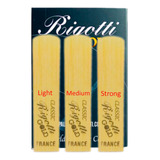 Palheta Rigotti Gold Clarinete Kit Nº 2 Light Medium Strong