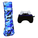 Kit Camuflado 1 Funda Vertical Ps5/play5 + 1 Funda Joystick