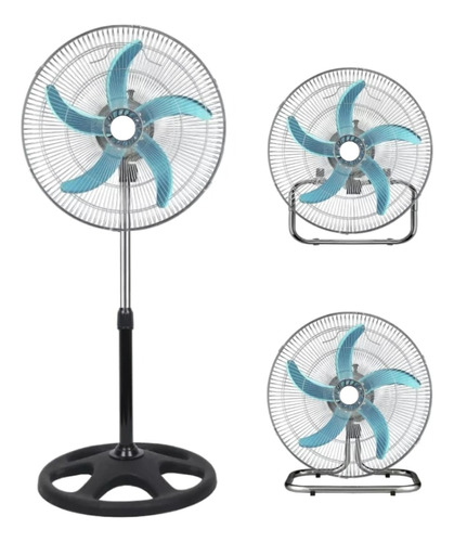 Ventilador 3 En 1 Pie Piso Mesada Pared 18 Pulgada Osilante 