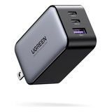 Cargador 65w Ugreen Carga Rápida Nexode Gan 2 Usb C + Usb A