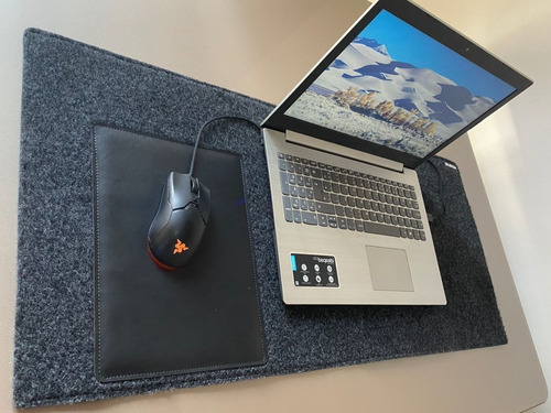 Desk Pad 90x40cm Em Couro Sintetico Promoção Com Brinde