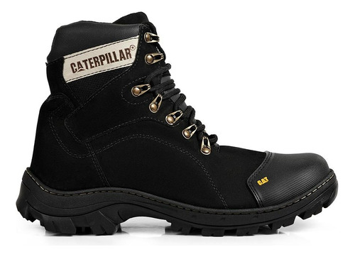 Bota Coturno Botina 100% Couro Cat Lançamento Palmilha Gel