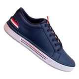 Calzado O Zapato Casual Para Hombre - Tricolor - Cosido Azul