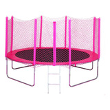 Cama Pula Pula 3,05m Rosa Pink Fechamento Zíper 180kg Cor Da Lona De Salto Preto Cor Da Proteção De Molas Rosa-chiclete