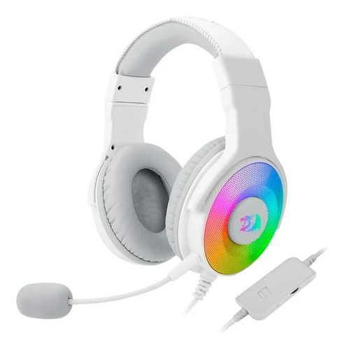 Auricular Gamer Redragon Pandora H350 Blanco Rgb Pc Ps4 Xbox