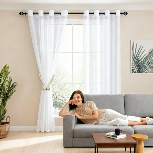 Cortinas Blackout 132*213cm Traslucidas Velo Recamara 2 Pc | MercadoLibre