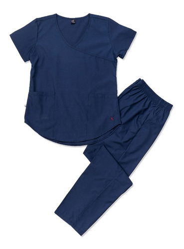 Ambo Oh! Wear Uniforme Médico De Mujer - Lado X5 Poly Azul