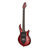 Guitarra Eléctrica Sterling Majesty Maj100 De Caoba 2018 Ice Crimson Red Con Diapasón De Palo De Rosa