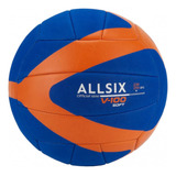 Bola De Vôlei V100 Soft Tamanho 5 Allsix Cor Azul-laranja