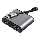 Universal Usb Type-c Hub Dock Adaptador Usb 3.0 4k Vga Con