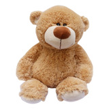 Peluche Oso Gordito Suave Relleno 30 Cm Color Marrón Claro