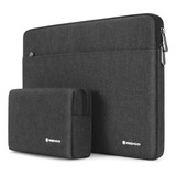 Funda Para Notebook Y Para Accesorios Gris Oscuro - 14 Pu...