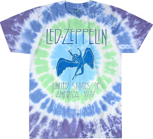 Playera Tie Dye Led Zeppelin, Camiseta Ángel '77