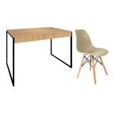 Conjunto Home Office Completo Cadeira Fendi E Mesa 90x60