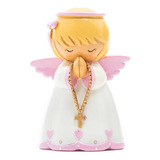 Figura Religiosa Mi Ángel Guardian Niña Color Rosa