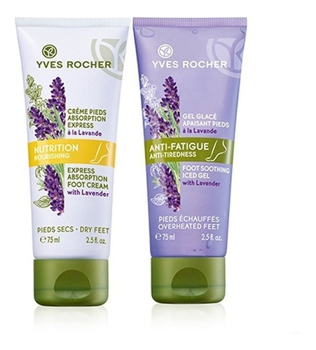 Set Para Pies Crema Humectante Y Gel Refrescante Yves Rocher