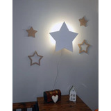 Lampara Infantil  Cuadro Estrella Habitación Luz De Noche