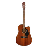 Guitarra Electroacústica Fender Classic Design Cd-60sce All-mahogany Para Diestros Nogal Gloss