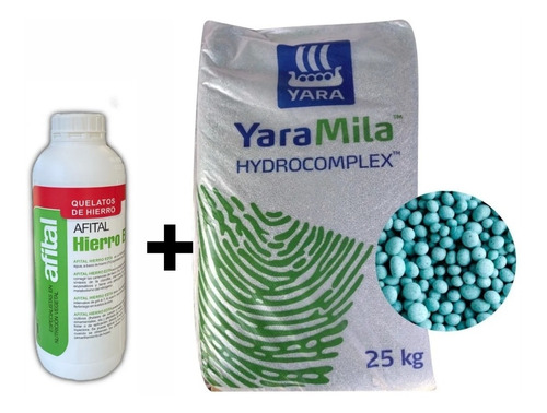 Kit Para Grama Bahiana Hydrocomplex 25kg Hierro Liq 1lt