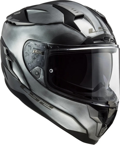 Casco Moto Ls2 Challenger Jeans Titanium Brillo Agrobikes