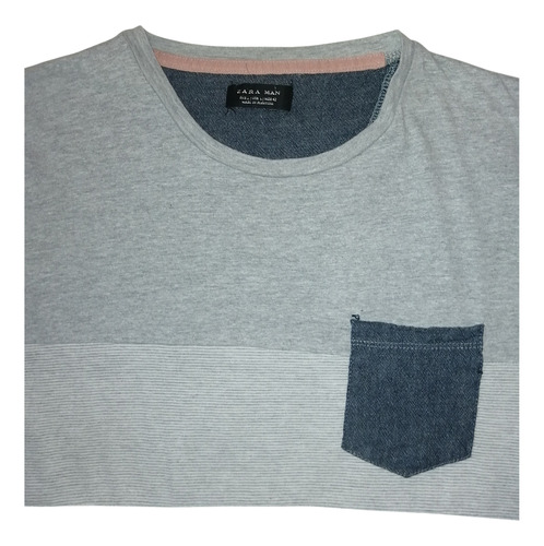 Polera Hombre Zara Man Talla L 100% Algodón