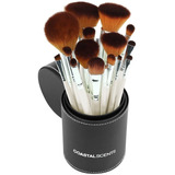 Brochas Maquillaje Coastal Scents Pearl Brush Set 16 Color Negro