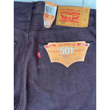 Jeans Levis 501 Button Fly Raw Unwashed Denim 32x32 Original