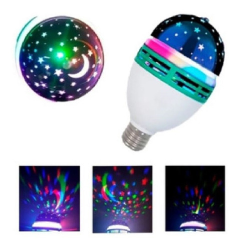 Foco Led Giratorio 3 Watts Colores Rgb Luces Luna Estrellas