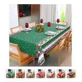 Toalha De Mesa Estampas Natal Quadrada 4 Lugares 1,40x1,40