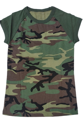 Camiseta Deportiva Para Dama Estilo Camuflado