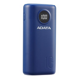 Cargador Portátil Adata P10000qcd, 10.000mah, Azul