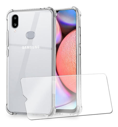 Mica + Funda Samsung Acrilico Rigido Transparente Uso Rudo