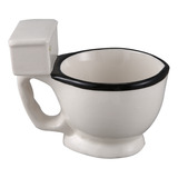 Taza De Cerámica Para Inodoro Novedosa Con Asa, 300 Ml, Café