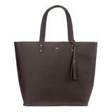 Bolsa Napa De Piel Unitalla - Bolsa Tote Color Café Oscuro