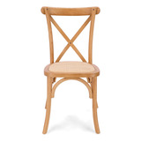 Silla Crossback Thonet C/ Asiento Ratan Natural Apilable