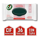 Cif Toallitas Húmedas Higienizador Con Alcohol 36 Un