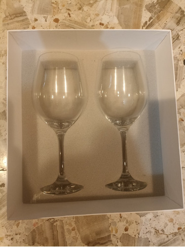 2 Copas De Vino Cristal 540ml Modernas Elegante Novios Boda