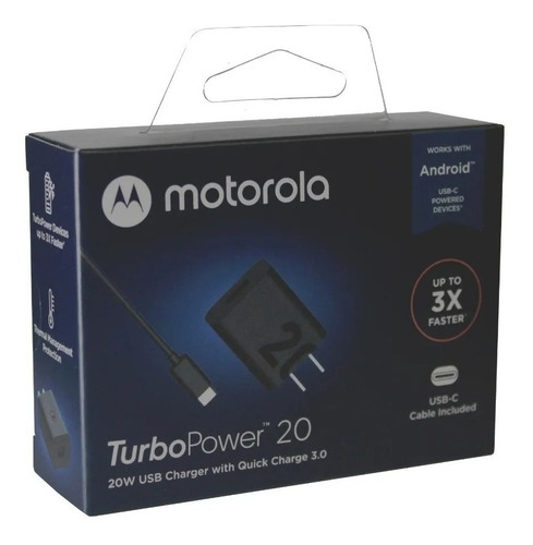 Cargador Motorola 20w Turbo Power Moto G9 Plus Original