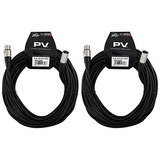 Cable Para Micrófono: (2) Peavey Pv 50' Xlr Female To Male L