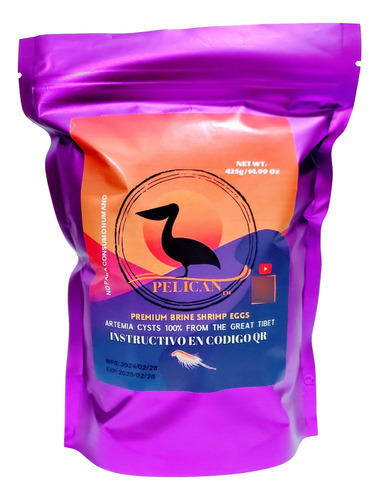 Quistes De Artemia 425g, Pelican Premium 95%+ Artemias